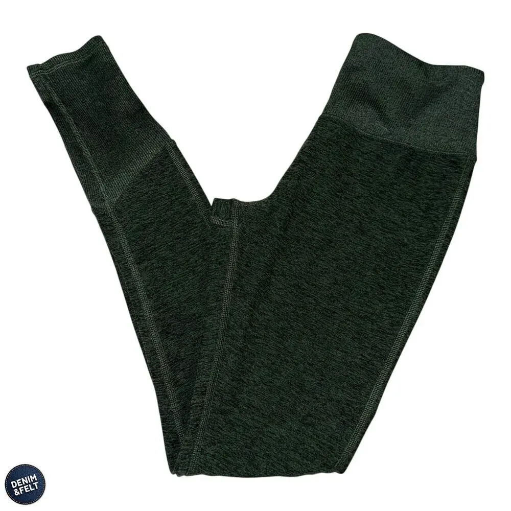 Alo‎ Yoga Seamless Leggings Green Heathered High Waist Sculpt Fit Size Small
